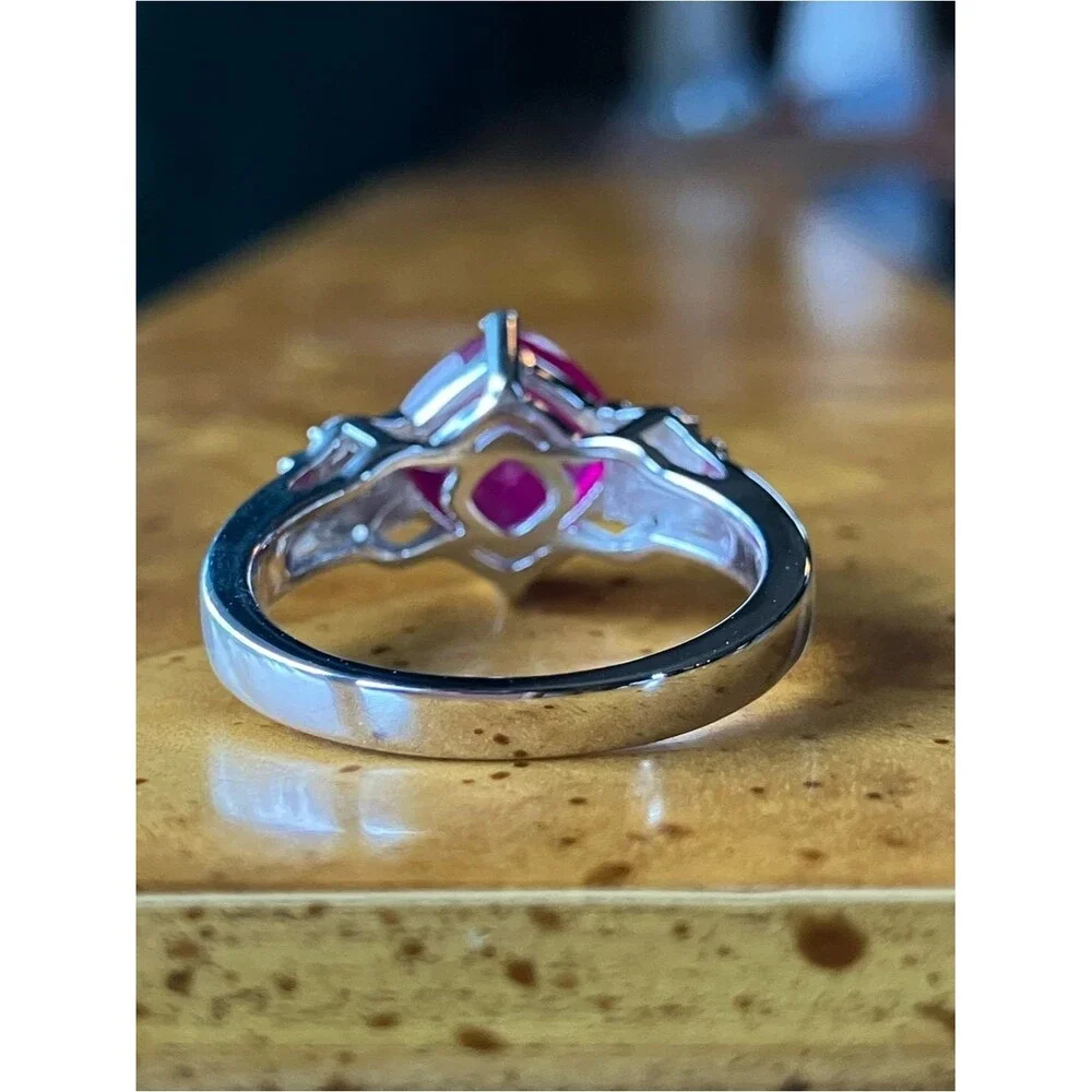 Mahaleo Ruby Sterling Silver Ring Size 8